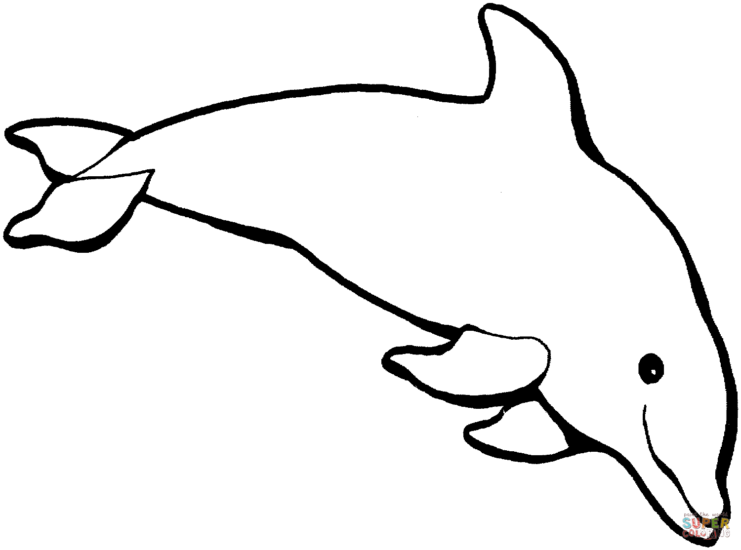 Dolphin printable page for kids